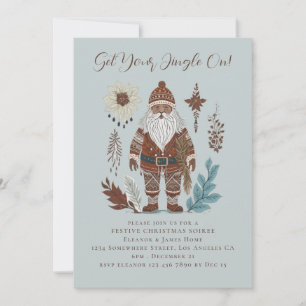 Invitation Nordique Père Noël Joyeux Noël