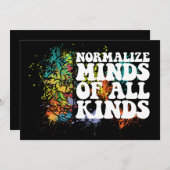 Invitation Normaliser les esprits de toutes sortes de Sensibi (Devant / Derrière)