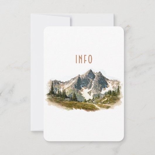 Invitation North Cascades Mountain Insérer INFO Détails (Dos)