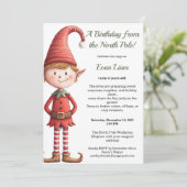Invitation North Pole Birthday Magic | Enchanted Elf (Debout devant)