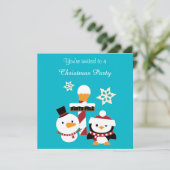 Invitation North Pôle Penguin Fête des Vacances (Debout devant)