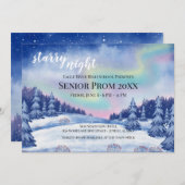 Invitation Northern Lights and Stars  (Devant / Derrière)