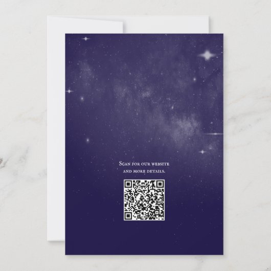 Invitation Northern Lights Forest  QR Code Wedding (Dos)