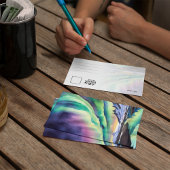 Invitation Northern Lights Islande Aquarelle