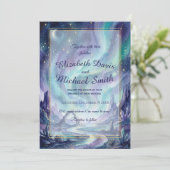 Invitation Northern Lights Night Sky Romantic Landscape (Debout devant)