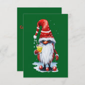 Invitation Norvégien Gnome Tenant Un Chaud Aujourd'Hui (Devant / Derrière)