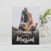 Invitation Nos Humains Se Marient Sauvez La Date (Debout devant)