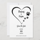 Invitation Nos Humains Se Marient Sauvez La Date (Dos)