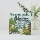 Invitation Nos meilleures idées de Baby shower d'aventure (Debout devant)