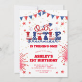 Invitation Nos Petites Filles De Piratage 1er Anniversaire (Devant)