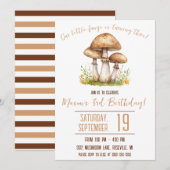 Invitation Nos petits champignons, Champignons Thématique Ann (Devant / Derrière)