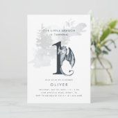 Invitation Nos petits dragons 1er anniversaire (Debout devant)