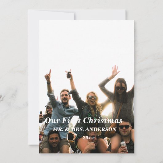 Invitation nos premiers noël en tant que m. et mme (Devant)
