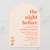 Invitation Nostalgale Charme Retro Mariage Rehearsal Dîner (Devant)