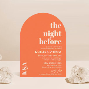 Invitation Nostalgale Charme Retro Mariage Rehearsal Dîner