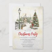 Invitation Nostalgique Noël Vintage de l'arbre de Noël (Devant)