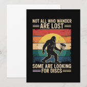 Invitation Not All Who Wander Are Lost Funny Disc Golf Disc (Devant / Derrière)