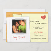 Invitation Note Amour Fun Enregistrer La Date (Devant)