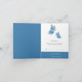 Invitation Note bleue simple du papillon RSVP d'Amparo (Intérieur)