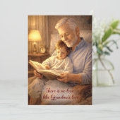 Invitation Note Card There's No Love Like Grandpa's Love Mug  (Debout devant)