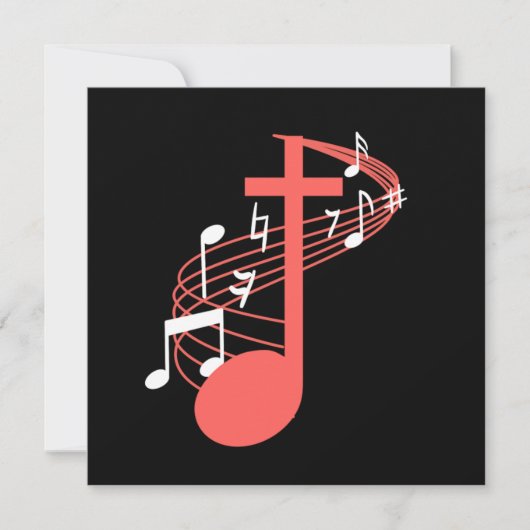 Invitation Note Cross Clef Church Choir Choral Music Chorus G (Devant)