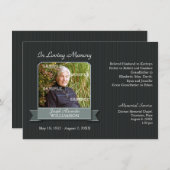 Invitation Note de la bannière Black Pinstripe (Devant / Derrière)