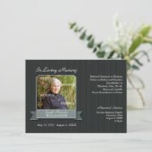 Invitation Note de la bannière Black Pinstripe (Debout devant)