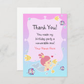 Invitation Note de Merci - fête d'anniversaire de thème de (Devant / Derrière)