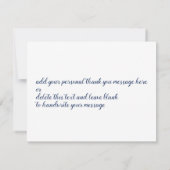 Invitation Note de remerciement nautique pour le baby shower  (Dos)