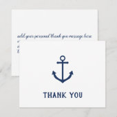 Invitation Note de remerciement nautique pour le baby shower  (Devant / Derrière)