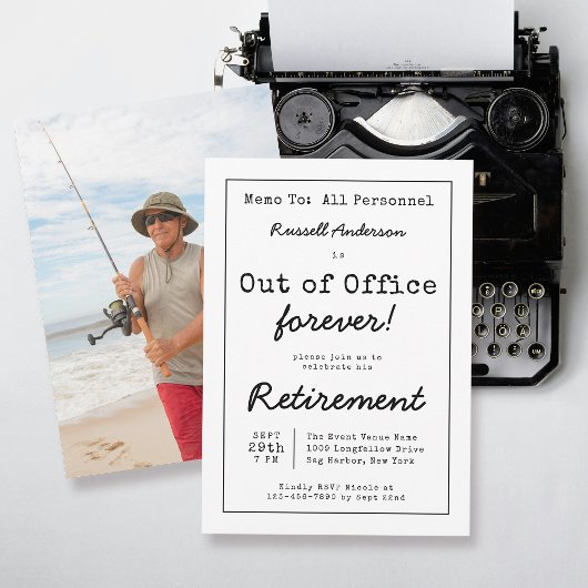 Invitation Note de service de la fête de la retraite
