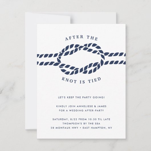 Invitation Noté | Mariage après réception (Devant)
