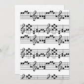 Invitation Note musicale doodart (Devant / Derrière)