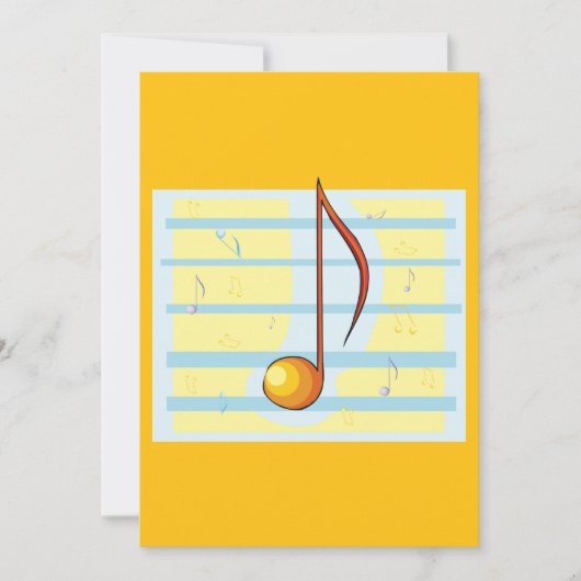 Invitation Note musicale unique (Devant)