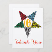 Invitation Note orientale de Merci d'étoile (Devant / Derrière)