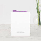 Invitation Note violette simple du papillon RSVP (Dos)