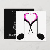 Invitation notes d'amour : 8ème note (Devant / Derrière)