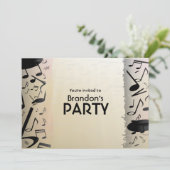 Invitation Notes de bronze et de musique noire (Debout devant)