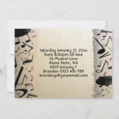 Invitation Notes de bronze et de musique noire (Dos)