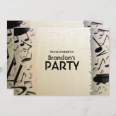 Invitation Notes de bronze et de musique noire (Devant / Derrière)