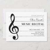 Invitation Notes de musique classique (Devant)