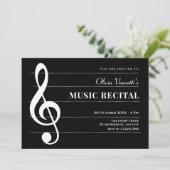 Invitation Notes de musique classique (Debout devant)