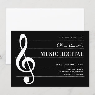 Invitation Notes de musique classique