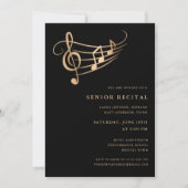 Invitation Notes de Musique Dorées Récital de Fin d'Études Él (Devant)