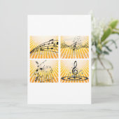 Invitation Notes de Musique Explosion Abstraite (Debout devant)