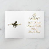 Invitation Notes de musique Gold et Black Grand Piano (Intérieur)