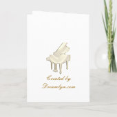 Invitation Notes de musique Gold et Black Grand Piano (Dos)