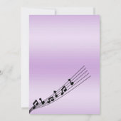 Invitation Notes de musique Lilac Glitzy Anniversaire (Dos)