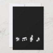 Invitation Notes de musique lueur douche (Dos)