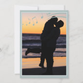 Invitation Notes de musique Sea Glass Mariage photo (Dos)